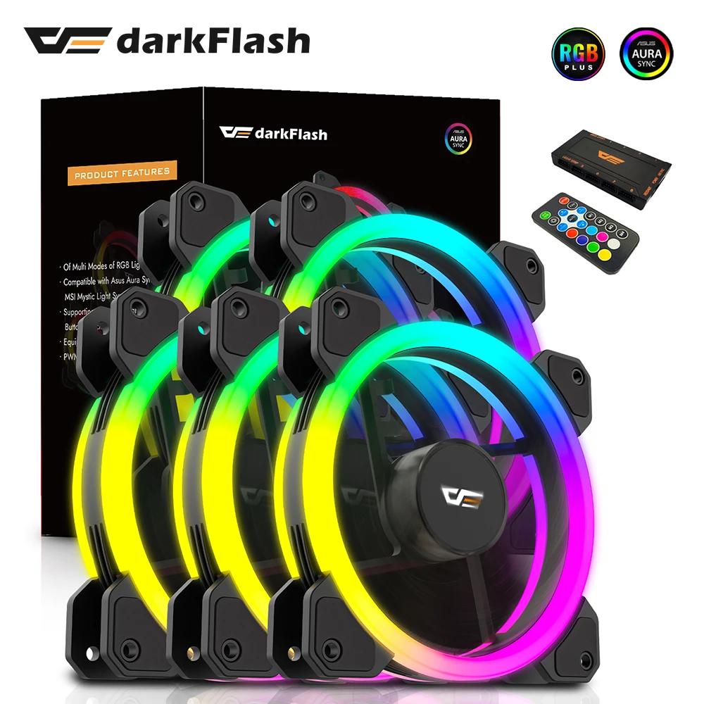 DarkFlash ζ DR11  120mm RGB LED PC ǻ ̽ ǳ   CPU , argb ǳ 濭, 12cm ȯǳ